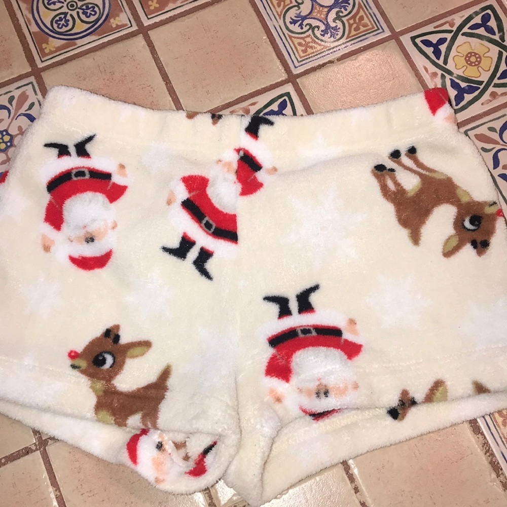 Christmas pajama shorts